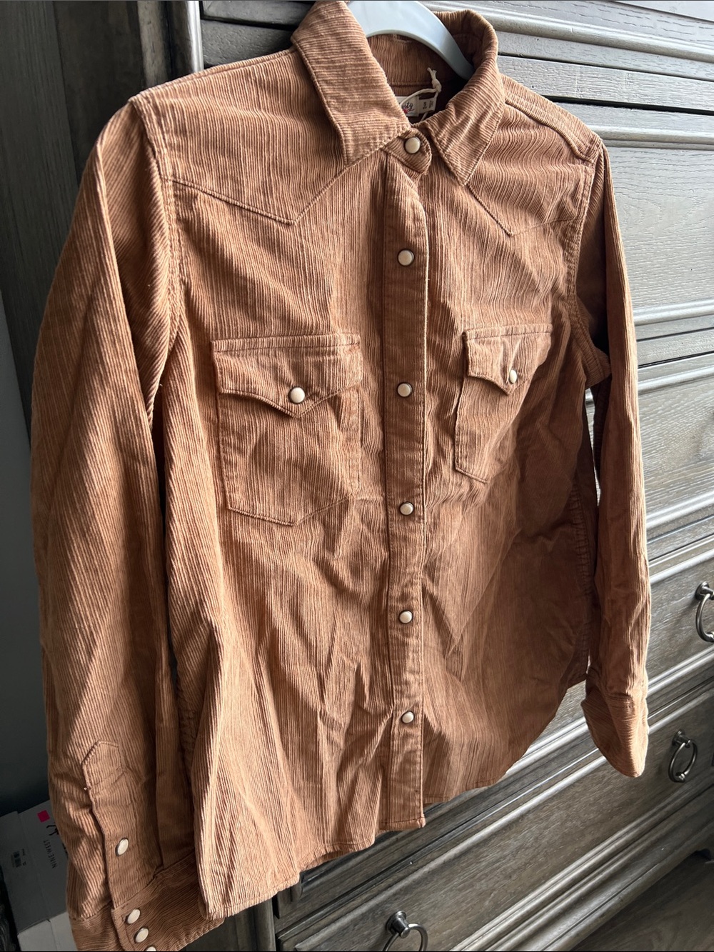Faherty Brown Corduroy Button-Down Shirt